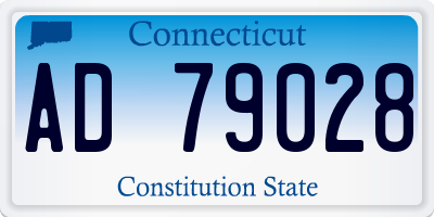 CT license plate AD79028