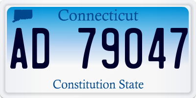 CT license plate AD79047