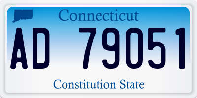 CT license plate AD79051