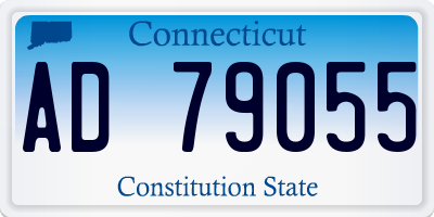 CT license plate AD79055