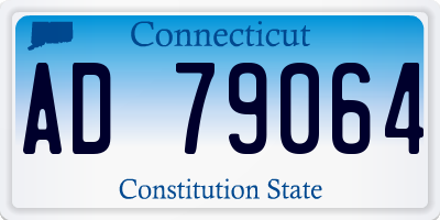 CT license plate AD79064