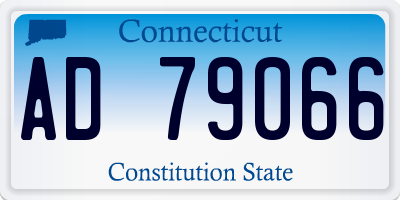 CT license plate AD79066