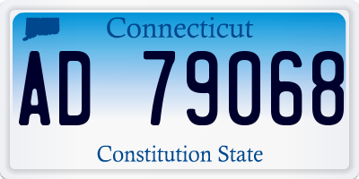 CT license plate AD79068