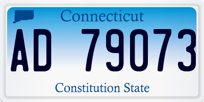 CT license plate AD79073
