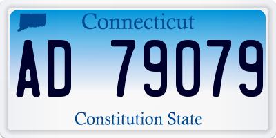 CT license plate AD79079