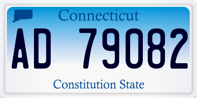 CT license plate AD79082