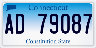 CT license plate AD79087