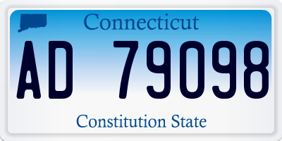 CT license plate AD79098