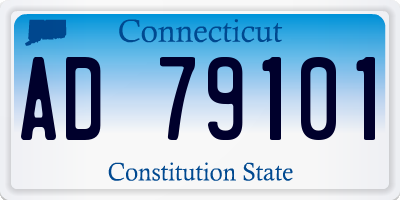 CT license plate AD79101