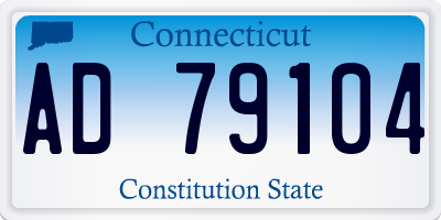 CT license plate AD79104