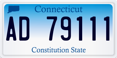 CT license plate AD79111