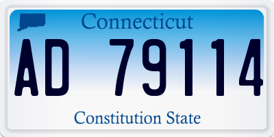 CT license plate AD79114