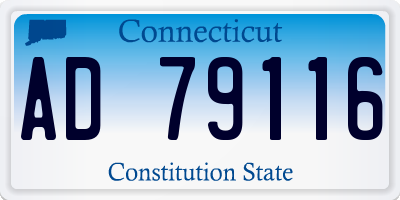 CT license plate AD79116