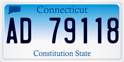 CT license plate AD79118