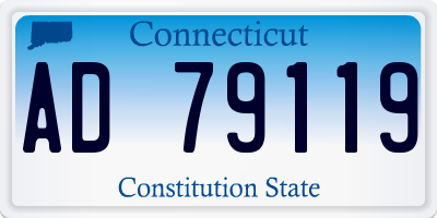 CT license plate AD79119