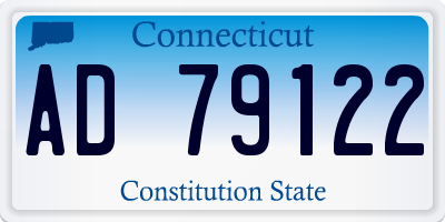 CT license plate AD79122