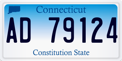 CT license plate AD79124