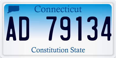 CT license plate AD79134