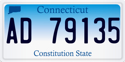CT license plate AD79135