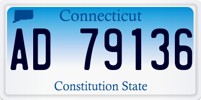 CT license plate AD79136