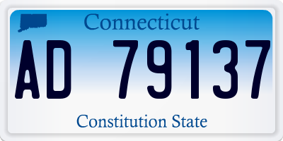 CT license plate AD79137