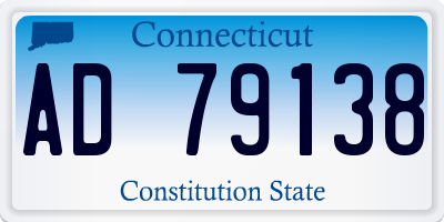 CT license plate AD79138