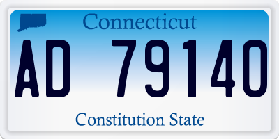 CT license plate AD79140