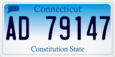 CT license plate AD79147