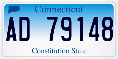 CT license plate AD79148
