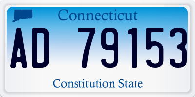 CT license plate AD79153