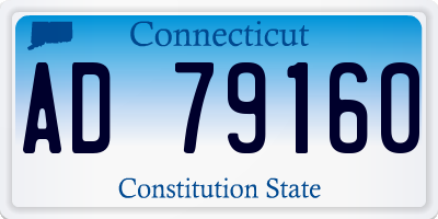 CT license plate AD79160