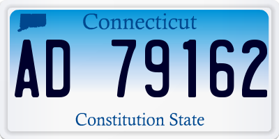 CT license plate AD79162