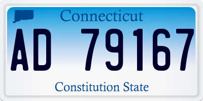 CT license plate AD79167