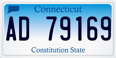CT license plate AD79169