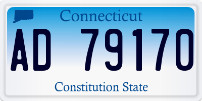 CT license plate AD79170