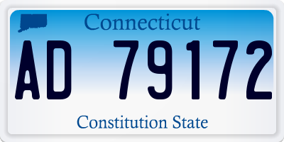 CT license plate AD79172