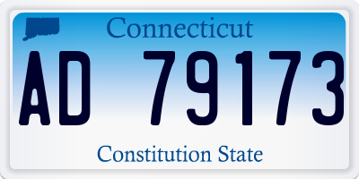 CT license plate AD79173