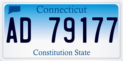 CT license plate AD79177