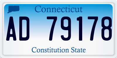 CT license plate AD79178