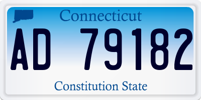 CT license plate AD79182