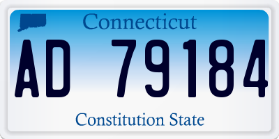CT license plate AD79184