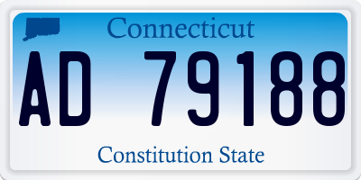 CT license plate AD79188