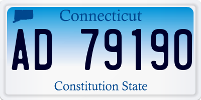 CT license plate AD79190