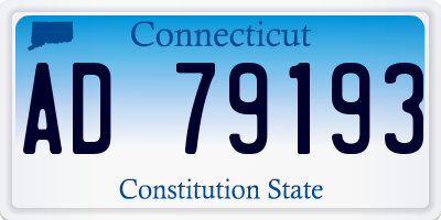 CT license plate AD79193