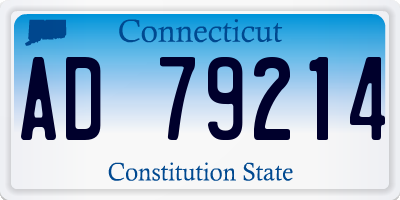 CT license plate AD79214