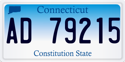 CT license plate AD79215