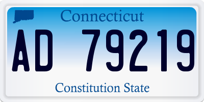 CT license plate AD79219