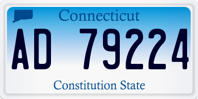 CT license plate AD79224