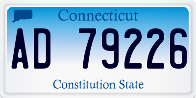 CT license plate AD79226