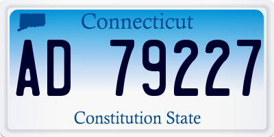 CT license plate AD79227